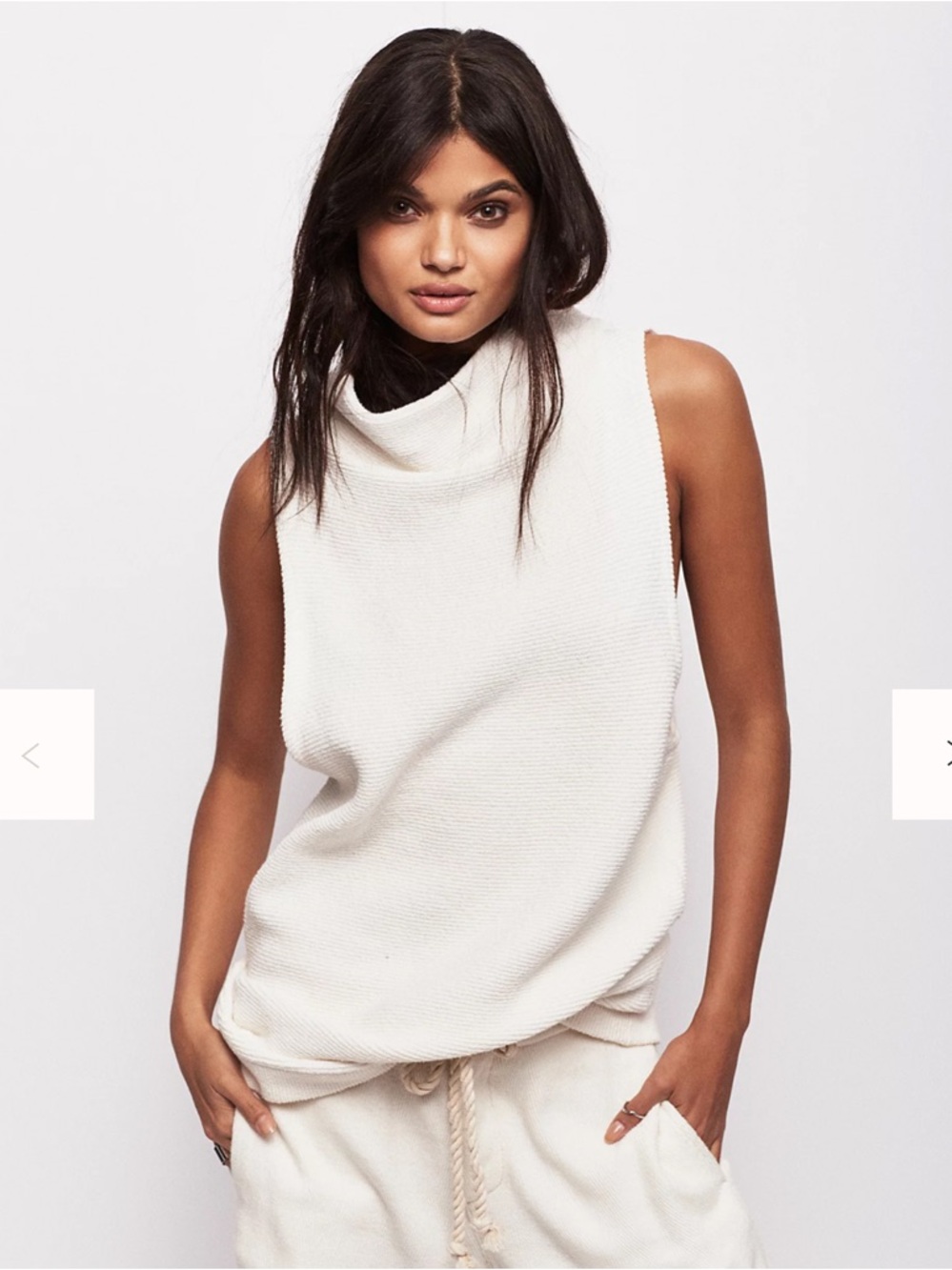 Free people Isla Ottoman white Tunic